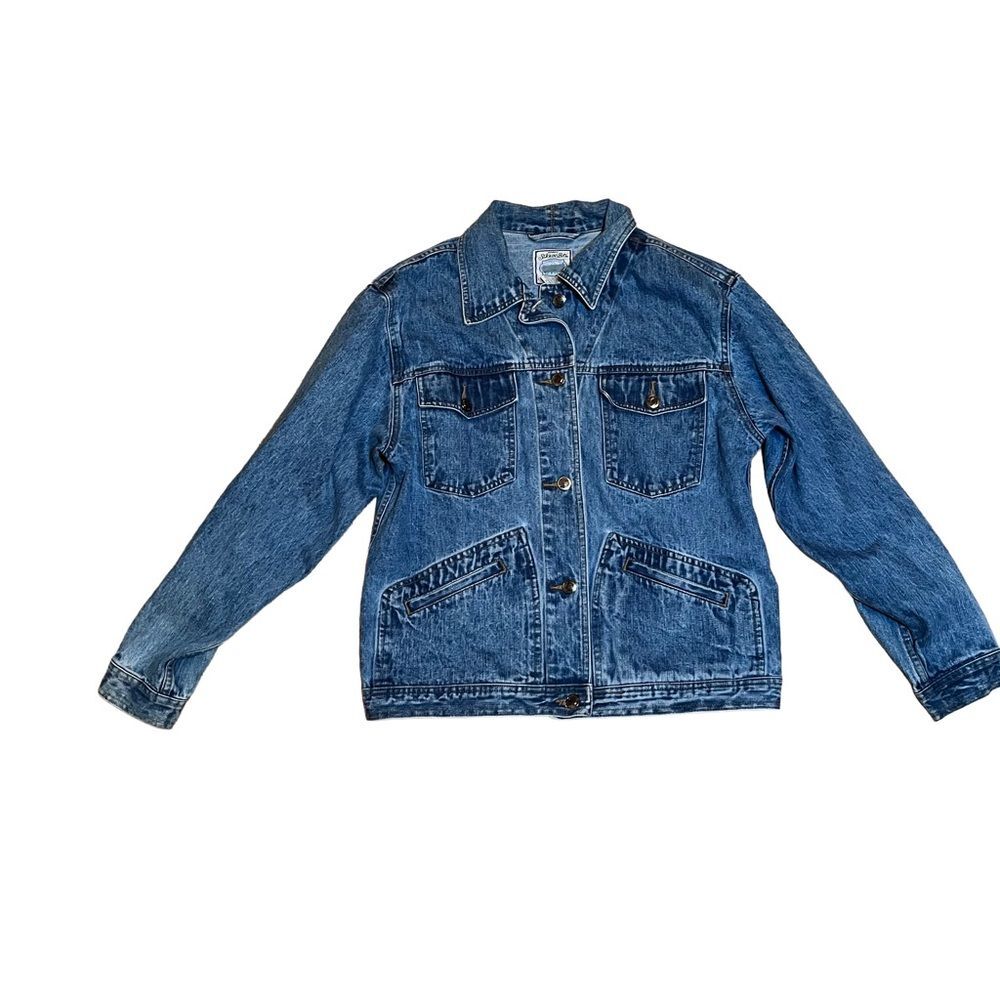 St. John's Bay Denim Jean Jacket size medium classic button casual